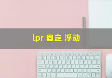 lpr 固定 浮动